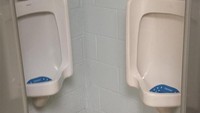 Urinal terdapat di sudut toilet dan saling berdekatan. Istimewa/Dok. Boredpanda.