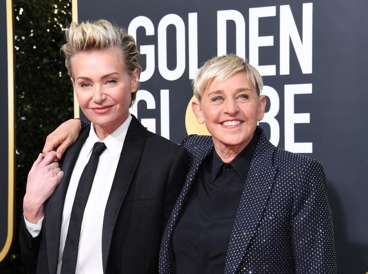 Senyum Bahagia Ellen DeGeneres bersama Istrinya di Golden Globe 2020