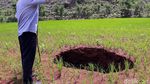 Lubang Misterius Muncul di Gunungkidul Pascahujan Deras