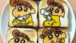 Sayang Dimakan! 10 Kreasi Roti Tawar Gambar Shin-chan hingga Snoopy