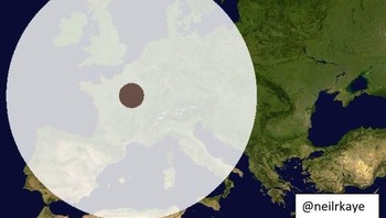 Ilustrasi area di Australia yang terdampak kebakaran sama dengan Eropa. Foto: Bored Panda