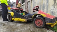 Mobil F1 KW ini sendiri sekarang berada di gudang barang bukti tilang Satlantas Polres Garut. Hingga saat ini, pemilik belum mendatangi kantor polisi. Foto: Hakim Ghani