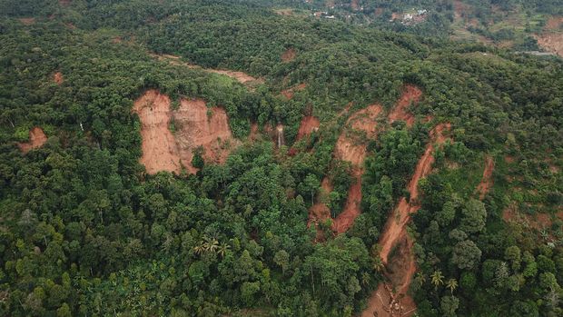 Ini Titik Longsor di Gunung Halimun Salak yang Sebabkan Banjir Lebak
