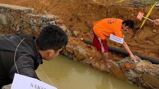 Polisi Gelar Rekonstruksi Kasus Pelajar Tewas Dilempar Adukan Semen