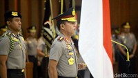 Kapolri Jenderal Idham Azis memimpin langsung upacara sertijab tersebut di Gedung Bareskrim Polri, Jalan Trunojoyo, Jakarta Selatan, Selasa (7/1/2020).