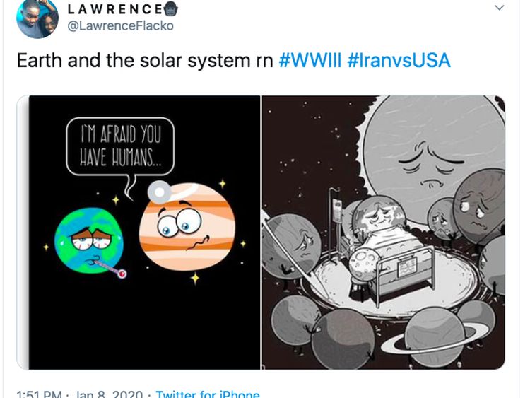 Netizen Serukan Amerika dan Iran Jangan Perang