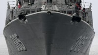 Adapun 5 KRI yang dikerahkan untuk mengawasi dan mengusir kapal China adalah KRI Usman Harun 359, KRI John Lie 358, KRI Tjiptadi 381, KRI Teuku Umar 385, dan KRI Karel Satsuit Tubun 356. Antara Foto/M Risyal Hidayat.