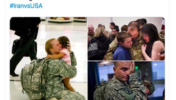 Mungkin saja ini salam perpisahan mereka yang terakhir kalinya. Jangan berperang. Foto: Twitter