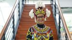 Gaya Menlu Retno Kenakan Pakaian Adat Kalbar saat Pidato Tahunan