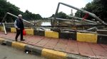 Pagar Besi di Jl Abdullah Syafei Tebet Rusak Pascabanjir