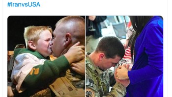 Perpisahan dengan keluarga, mungkin saja mereka tak kembali. Foto: Twitter