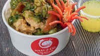 Nasi-2-Go dari Nasi Bagoes cocok untuk kamu cocok untuk jadi santapan praktis. Dilengkapi dengan ayam sambal hijau yang tampilannya sangat cantik. Foto: @nasibagoes