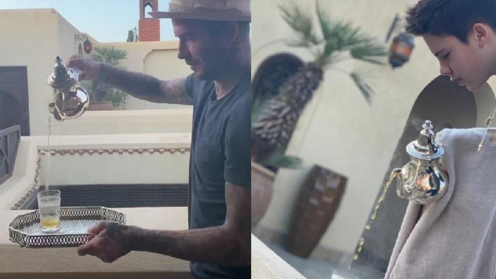 Lihat Aksi David Beckham Saat Sajikan Teh Maroko Gaya Tradisional Lihat Aksi David Beckham Saat Sajikan Teh Maroko Gaya Tradisional