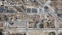 Pangkalan Militer Ain al-Asad di Irak pasca-serangan rudal Iran.