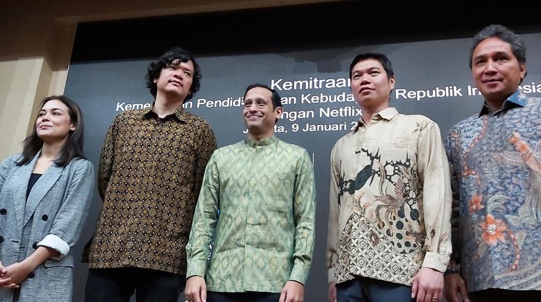 Foto: (ki-ka) Sheila Timothy, Timo Tjahjanto, Nadiem Makarim, Kuek Yu-Chuang (Pingkan/detikcom) Foto: (ki-ka) Sheila Timothy, Timo Tjahjanto, Nadiem Makarim, Kuek Yu-Chuang (Pingkan/detikcom)