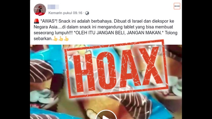 Bisakah jajanan membuat lumpuh? (Foto: Tangkapan layar Facebook) Bisakah jajanan membuat lumpuh? (Foto: Tangkapan layar Facebook)