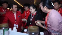 Megawati bersama petinggi PDIP selanjutnya meninjau tanaman rempah seperti vanilli, cengkeh, pala, merica, dan cabai. 