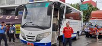 Kemenhub menyiapkan bus untuk mengangkut penumpang.