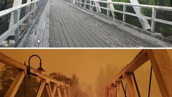 Jembatan pun banyak yang rusak. Foto: Bored Panda