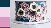 Memiliki kelopak yang lebar, bunga anemone ini sering dijadikan karangan bunga saat pernikahan. Miri pun mengkreasikan di atas kue dan sangat terlihat cantik. Foto: Instagram @10bloomcakes