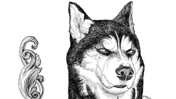 Seperti anjing dengan tampang menyeramkan ini yang memakai jubah dan memegang pedang. Foto: PonkichiM/Bored Panda