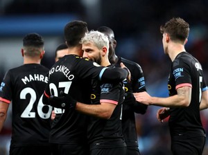 Hasil Liga Inggris: Aguero Hat-trick, Man City Hajar Aston Villa 6-1