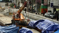 Proyek pembangunan Underpass Senen Extension diketahui mulai diperpanjang pembangunannya hingga Mal Atrium Senen.