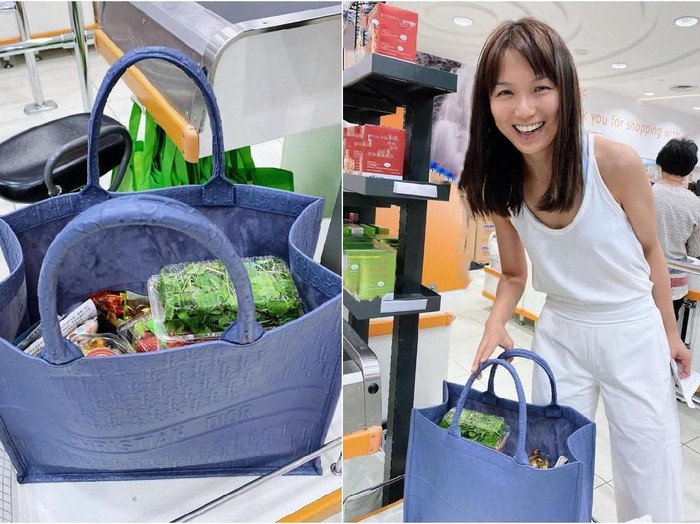 Aktris Joanne Peh yang membawa tas Dior untuk menampung belanjaannya. Foto dok. Instagram @joannepeh. Aktris Joanne Peh yang membawa tas Dior untuk menampung belanjaannya. Foto dok. Instagram @joannepeh.