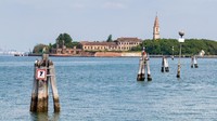 Poveglia, a small island between Lido and Venice in the Venetian lagoon in Nothern Italy. View from Malamocco town