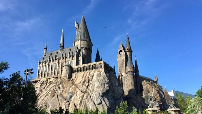 Orlando, Florida, August 18, 2017: Hogwart in the wizarding world of Harry Potter, Island of adventure, Universal studios