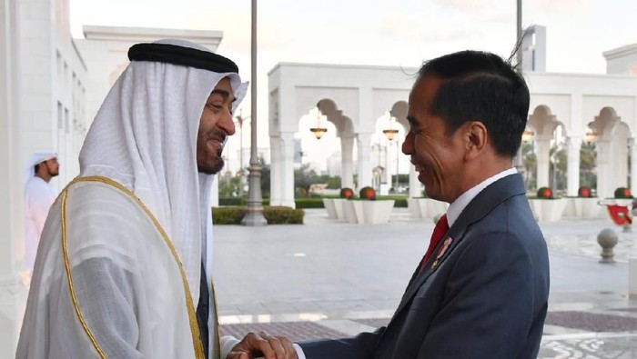 Pertemuan Jokowi dan Putra Mahkota UEA Mohammed bin Zayed di Abu Dhabi