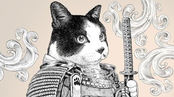 Ilustrasi anjing dan kucing yang menggemaskan ini merupakan bagian dari seri Dog Knight Story yang dibuatnya. Foto: PonkichiM/Bored Panda