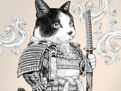 Gemas! Ilustrator Jepang Ubah Kucing dan Anjing Jadi Prajurit Imut