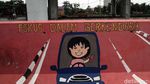 Warna-warni Mural Kritik Sosial Hiasi Dinding Jalan di Ancol