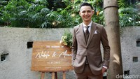 Marcell Darwin saat ditemui usai pernikahannya dengan Nabila Faisal pada akhir pekan lalu di kawasan Kebayoran Baru, Jakarta Selatan. Pool/Palevi S/detikFoto.