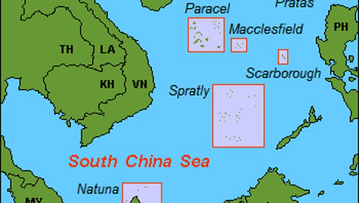 Ilustrasi peta-peta di Laut China Selatan. (Hobe/Holger Behr/Wikimedia Commons)