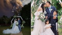 Momen Dramatis Pasangan Menikah di Belakang Gunung Api Taal yang Erupsi