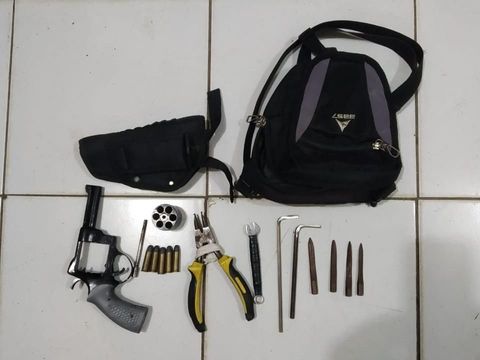 Barang bukti milik residivis curanmor yang ditembak polisi