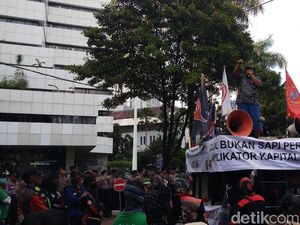 Demo di Kemenhub, Driver Ojol Tuntut Kejelasan Payung Hukum-Zonasi Tarif