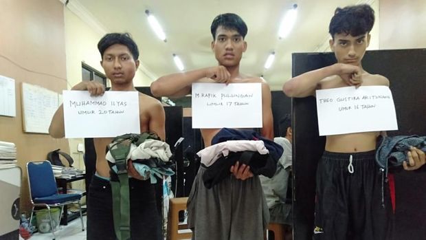 DOK. Polsek Medan Timur/  Polisi menangkap tiga orang komplotan begal yang meresahkan warga di Medan
