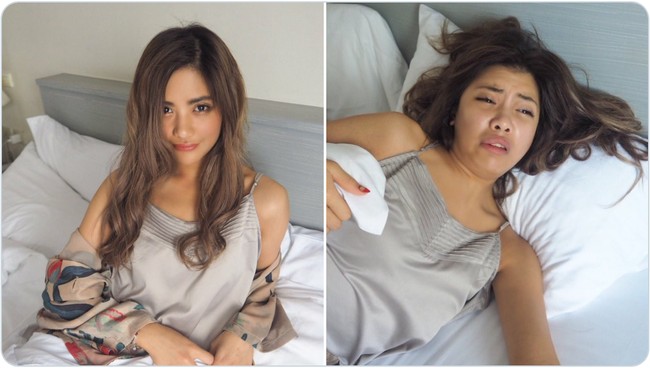 Banyak orang yang mengunggah foto tampil cantik setelah bangun tidur. Tapi kenyataannya tentu tak selalu secantik itu. Foto: Twitter @ViennaDoLL
