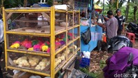 Banyaknya pengunjung menjadi peluang bagi sebagian warga membuka usaha di lokasi itu. Tak ayal, suasana di sekitar istana bak pasar tiban.