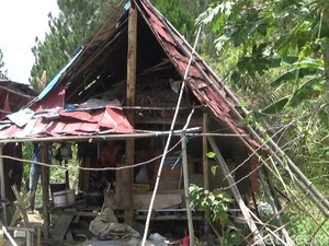 Miris! Potret Pasutri Lansia di Mamasa Hidup di Gubuk Reot