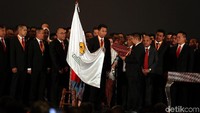 Acara pelantikan pengurus Hipmi tersebut diisi dengan menyanyikan lagu Indonesia Raya dan Mars Hipmi. Setelah itu, SK pengurus BPP Hipmi dibacakan. Pada masa kepengurusan periode 2019-2020 ini terpilihlah Mardani H. Maming sebagai Ketua Umum BPP HIPMI.