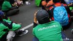 Potret Driver Ojol Geruduk Kemenhub