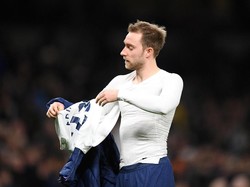 Christian Eriksen. Main 303 laga untuk Tottenham Hotspur FC (2013-2019) dan 106 pertandingan bersama Manchester United (2022-2024). Foto: Shaun Botterill/Getty Images