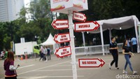 Papan petunjuk arah ini untuk memudahkan para penonton Daihatsu Indonesia Masters 2020.