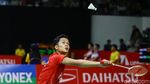 Ekspresi Kemenangan Anthony Ginting