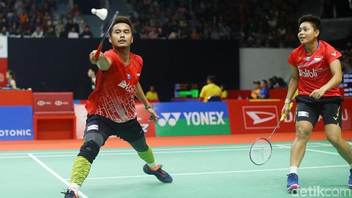 Tontowi/Apriyani Tontowi/Apriyani kandas di babak 16 besar Indonesia Masters 2020.