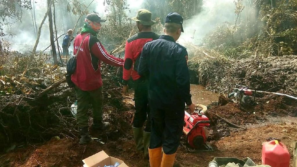 Hutan Suaka Margasatwa di Riau Terbakar, Heli Water Bombing Dikerahkan